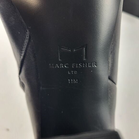 Marc Fisher Women's Kulika Ankle Boot Black Leather Size 11M - Picture 12 of 13